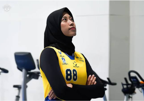 Megawati Hangestri Usai Laga KOVO Cup 2026. Sumber Foto: Instagram @hdecvolleyballteam