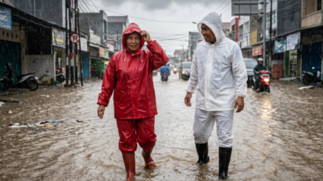 Sepatu Tahan Air Berkualitas untuk Persiapan Banjir. Foto: Gemini AI_Yoga Tri Cahyono_tabloidelemen.com