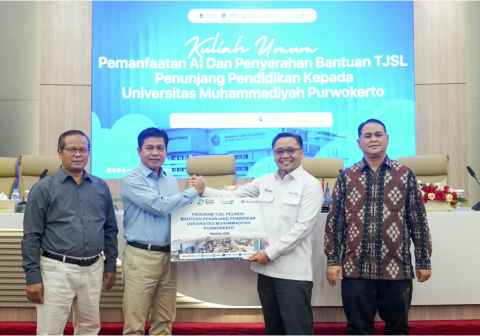 Pelindo menyelenggarakan kuliah umum kecerdasan buatan dan menyerahkan bantuan bus di Universitas Muhammadiyah Purwokerto untuk meningkatkan kompetensi mahasiswa.