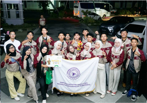 Mahasiswa UMP dari HMPS Teknik Kimia berhasil meraih penghargaan Terbaik 4 Poster Paling Inovatif dalam ajang Abdidaya PPK Ormawa 2026 di Makassar.