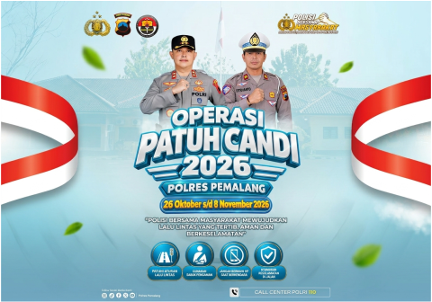 Polres Pemalang menggelar Operasi Patuh Candi 2026 selama 14 hari untuk meningkatkan disiplin pengendara dan menekan angka kecelakaan di jalan raya.